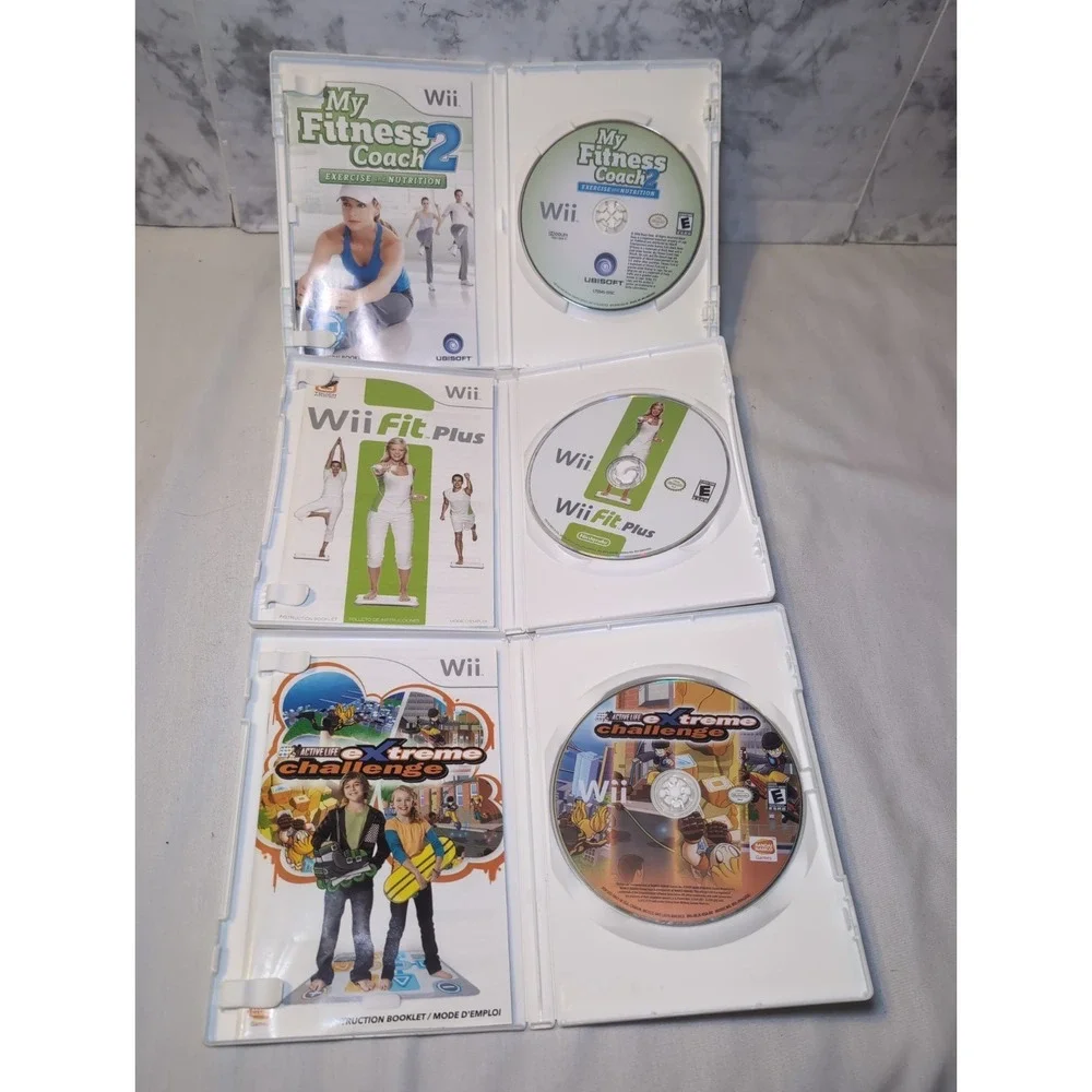 3x Nintendo Wii CIB Active Life: Extreme Challenge, Fit Plus ,My Fitness Coach 2